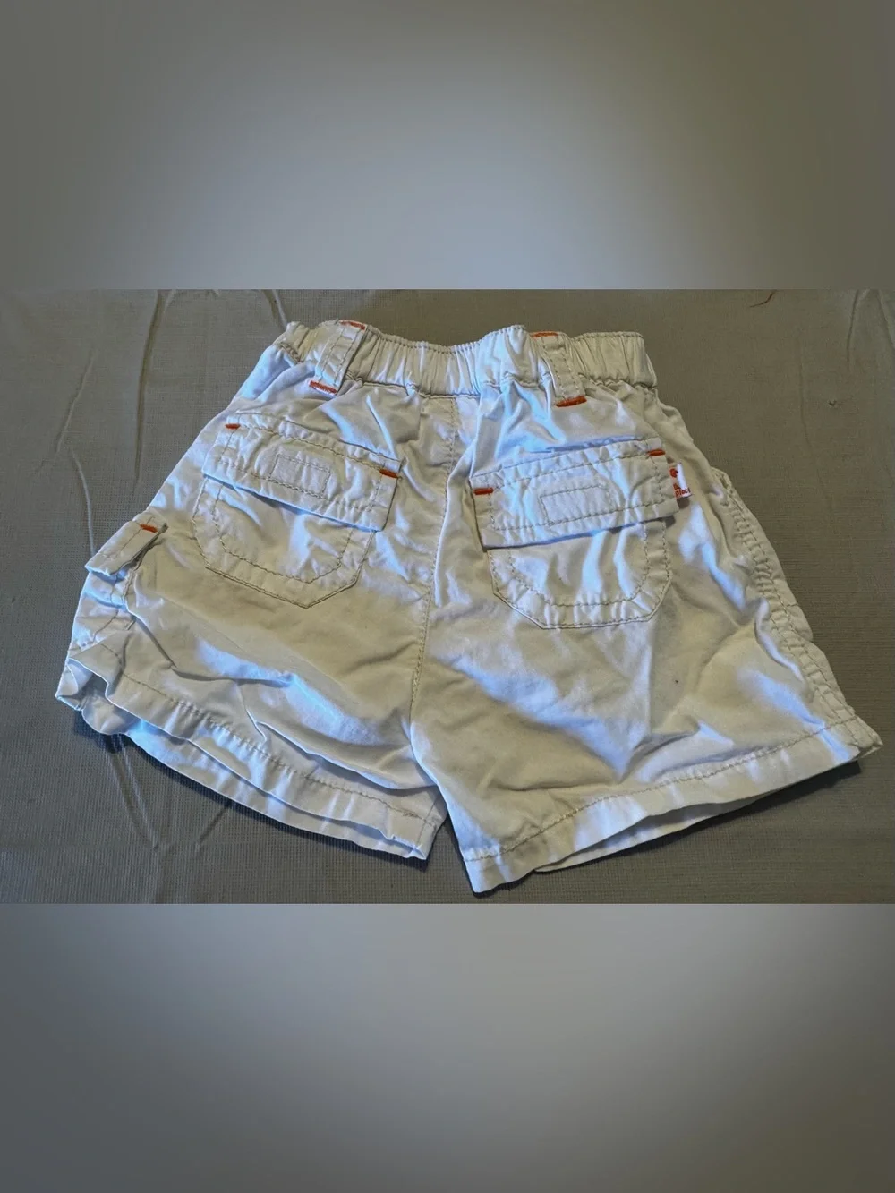 children's Elastic Waist 0-3 months White Shorts